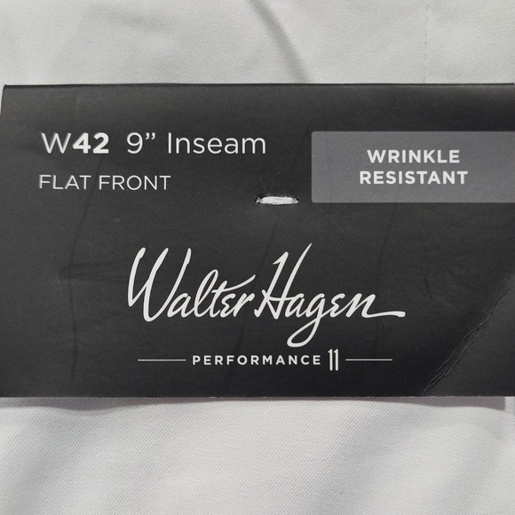 Walter Hagen P11 Golf Shorts Mens Size 42 White 9" Inseam Stretch Athletic New - Picture 5 of 9